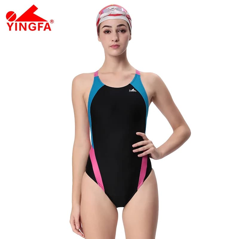 Women's Sport Swimsuit One Piece Quick Dry Athletic Swimwear for Training & Surf Yingfa Performance Bathing Suit
