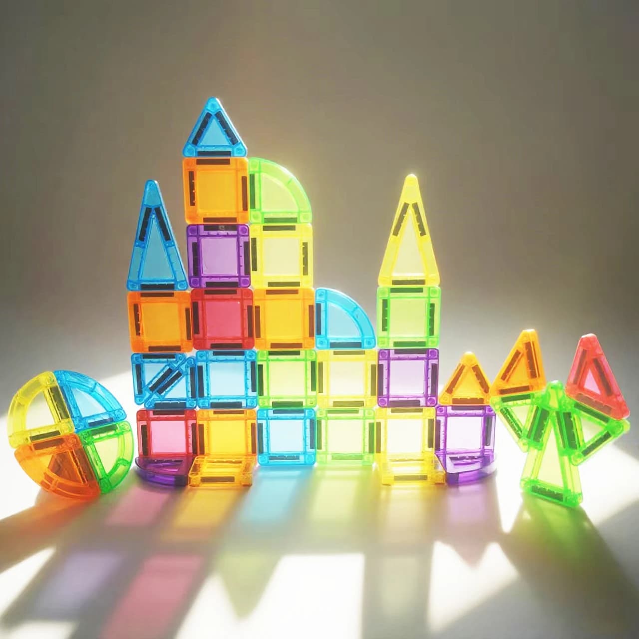 24-54PCS Mini blocchi magnetici Magnete Mattoni da costruzione per piastrelle Puzzle Set portatile Giocattolo educativo per il regalo dei bambini