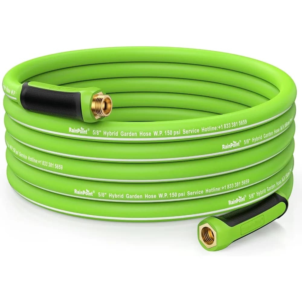 US Shipping 50ft Flexible Heavy Duty Garden Hose with Swivel Handle Lightweight Hybrid Rubber 5/8 Inch