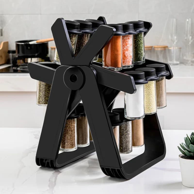 Rotating Ferris Wheel Glass Set Seasoning Bottle Seasoning Containers Spice Jar Spice Jar