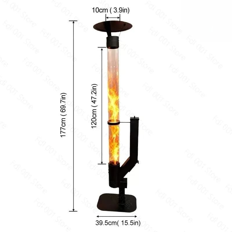 Rocket Stove - Stainless Steel Pellet Stove with Integrated Glass, Portable Heating Stove for Home Outdoor Camping