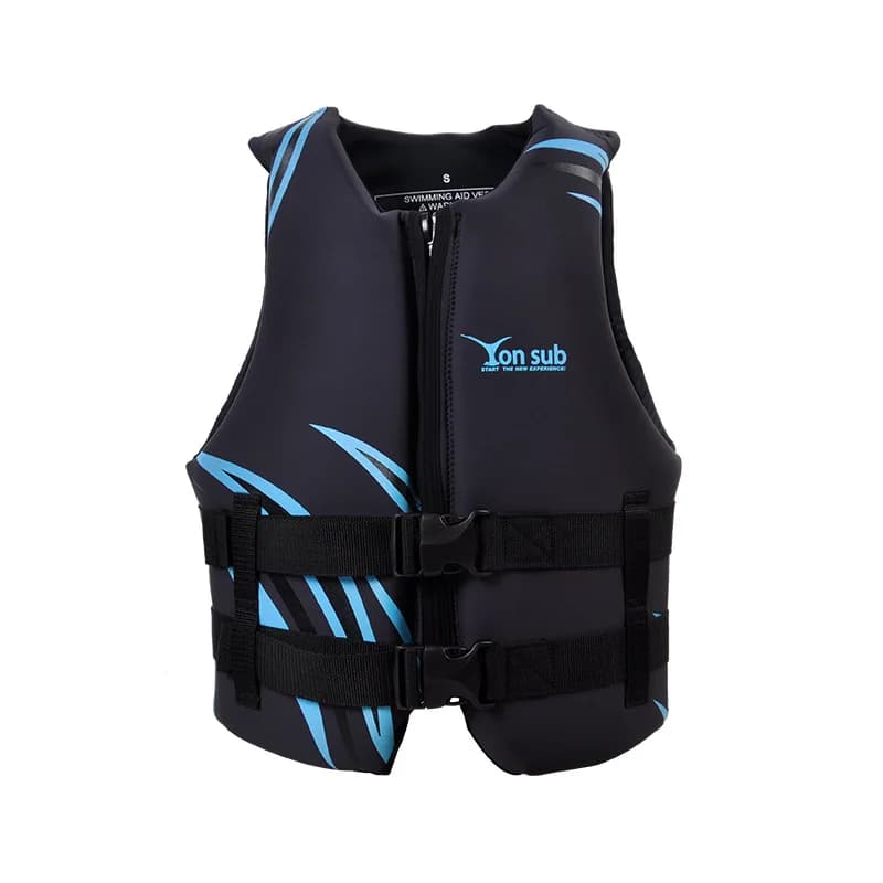 Unisex Neoprene Life Jacket Adjustable Buoyancy Safety Vest for Adults Kids Swimming Boating Kayaking Drifting Fishing Outdoor W