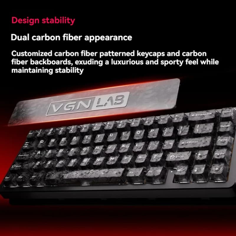 VGN Neon 68 Keyboard Customization RGB Hot Swap Gasket Structure 8k Polling Rate Ergonomic Esports Gaming Mechanical Keyboard