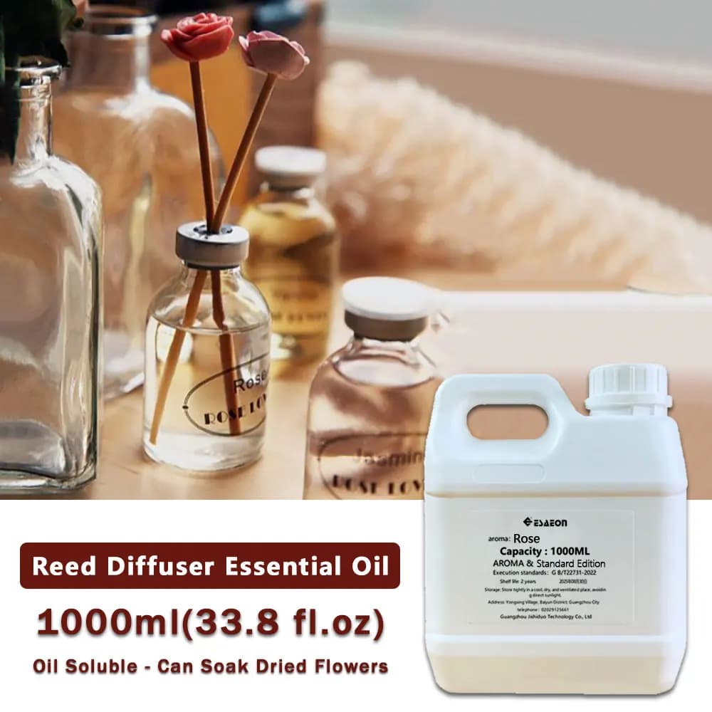 ESAEON 1000ml (33.8 fl.oz) Oli Essenziali Rosa/Kempinski - Per Diffusori a Bastoncino e Aromaterapia Senza Fiamma per Hotel/Club/Bagno/Ufficio/Bar