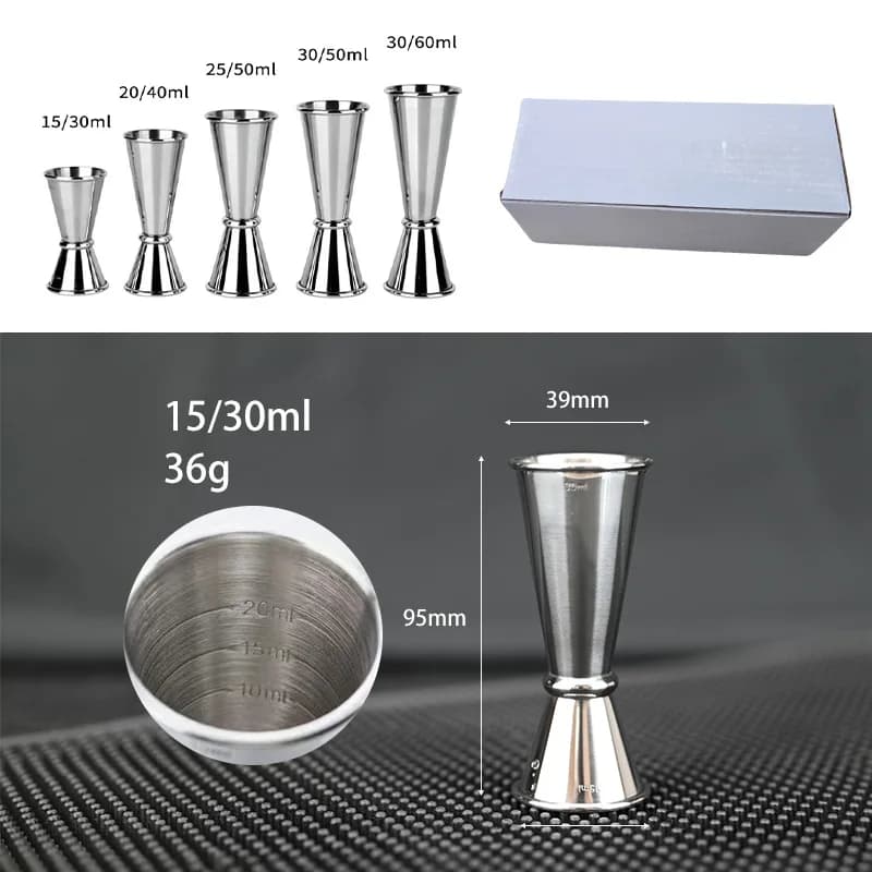 1PCS 30/60ml Cocktail Vino Shaker Misura Tazza In Acciaio Inox Doppio Colpo Bevanda Spirito Misura Jigger Forniture Da Cucina gadget