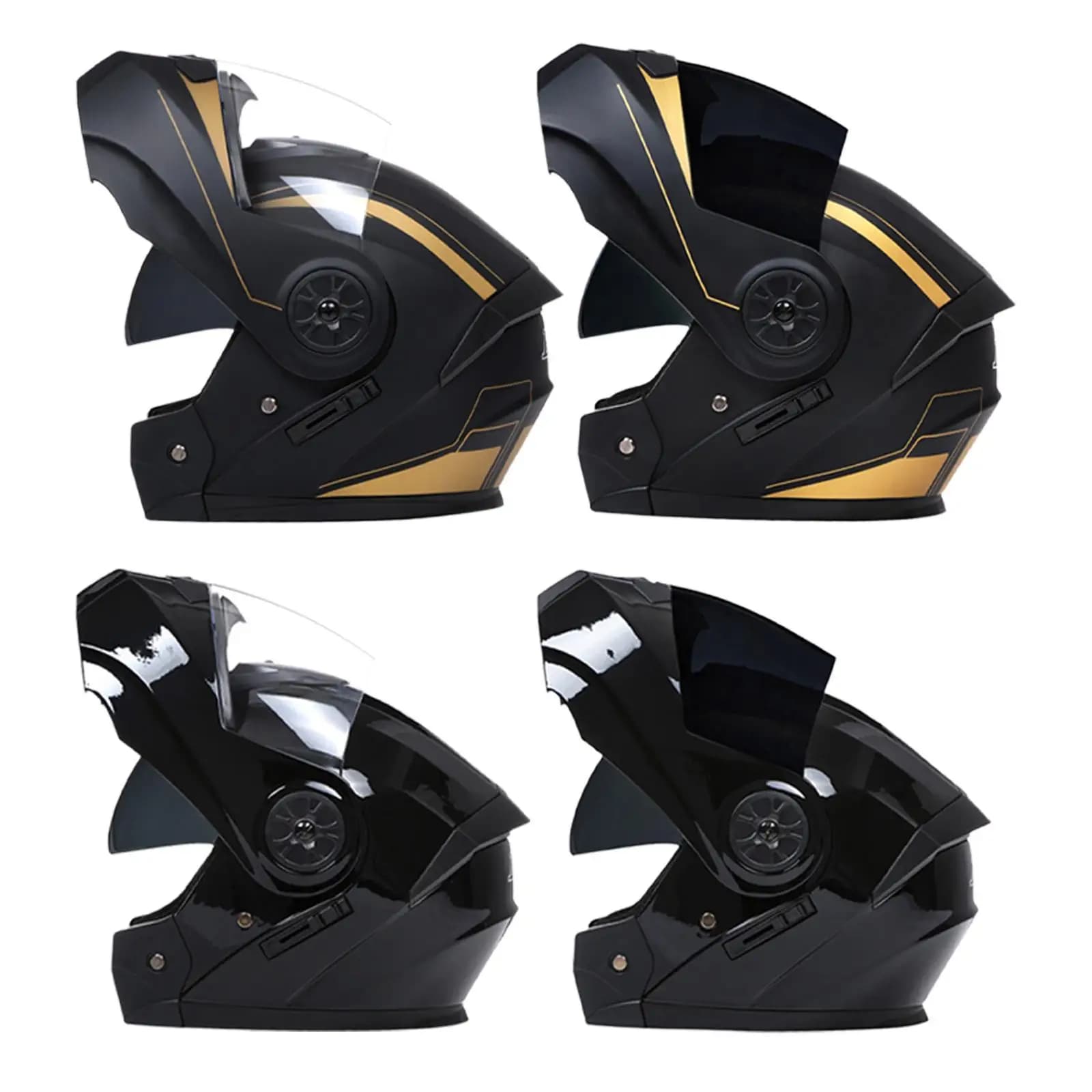 Casco integrale da moto con visiera per casco da bicicletta leggero per adulti