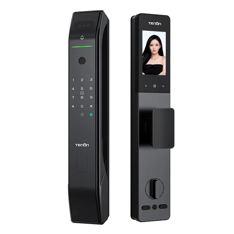 Cina Porta in alluminio intelligente Serratura digitale Password intelligente Riconoscimento facciale digitale Impronta digitale App Tuya Wifi Accesso alla casa intelligente