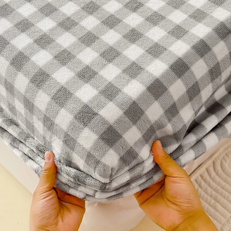 Lenzuolo spesso su plaid elastici Caldo drappeggio housse 160x200 Singolo/Queen/King Flanella in pile sabane 150x200 Lenzuola con angoli