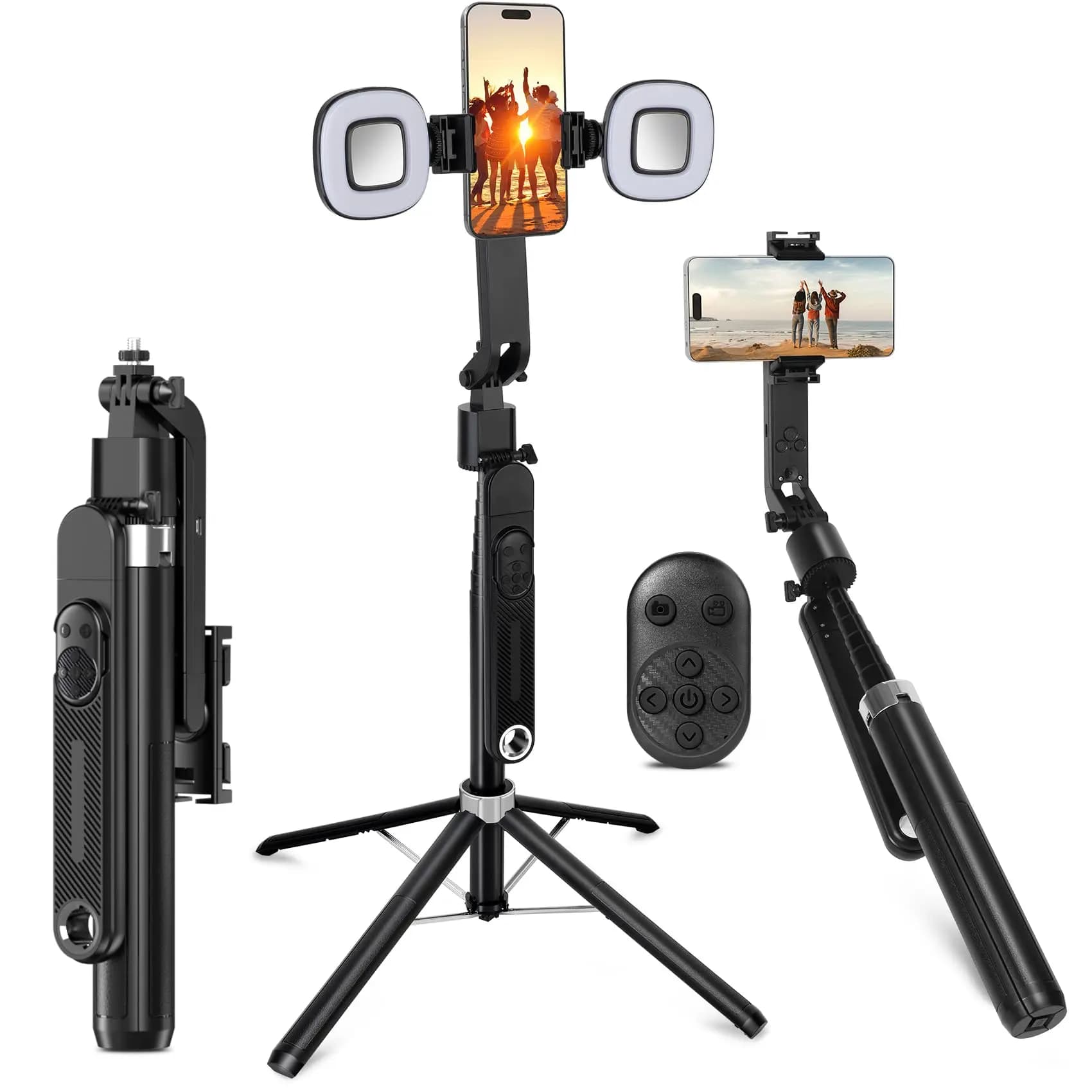 360 ° Treppiede con tracciamento automatico del volto Treppiede con riconoscimento facciale da 180 cm per trasmissione in diretta/videoconferenze/artefatto Vlog