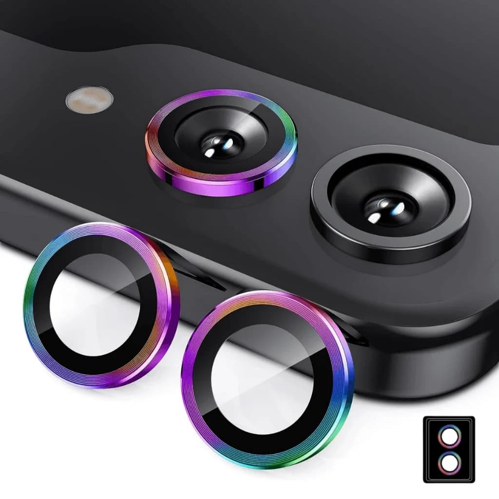 Protezione per obiettivo fotocamera in metallo per Samsung Galaxy Z Flip 7 6 5 4 Anello metallico in vetro temperato antigraffio 9H per Galaxy Z Flip7