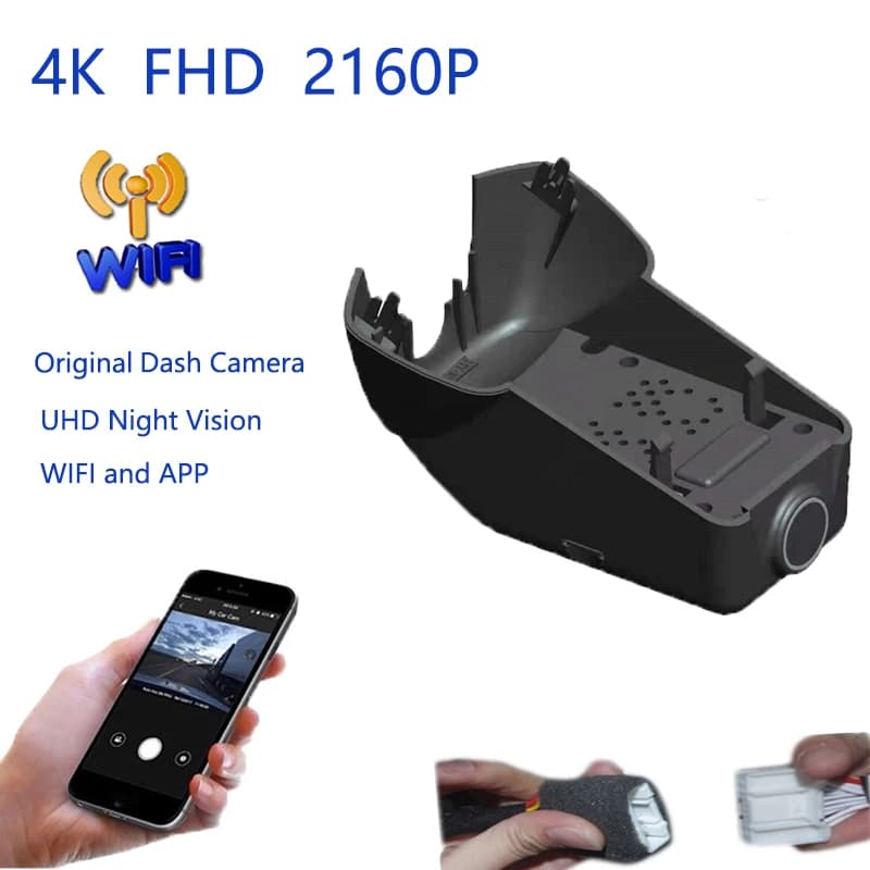 4K Plug And Play Per Volvo XC60 S90 2022 2023 XC40 2021 2022 2023 Videoregistratore per auto Wifi DVR Dash Camera FHD 2160P Scatola nera