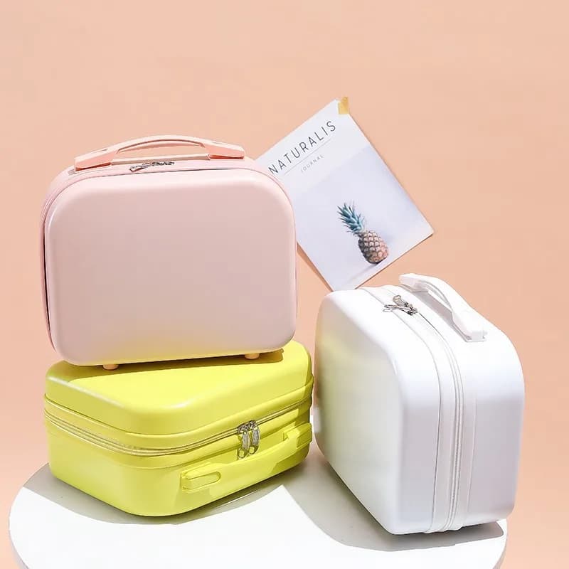 Valigia piccola da 14 pollici, leggera, portatile, da viaggio, organizer per bagagli, scatola portaoggetti per cosmetici, regalo per donna, mini valigia