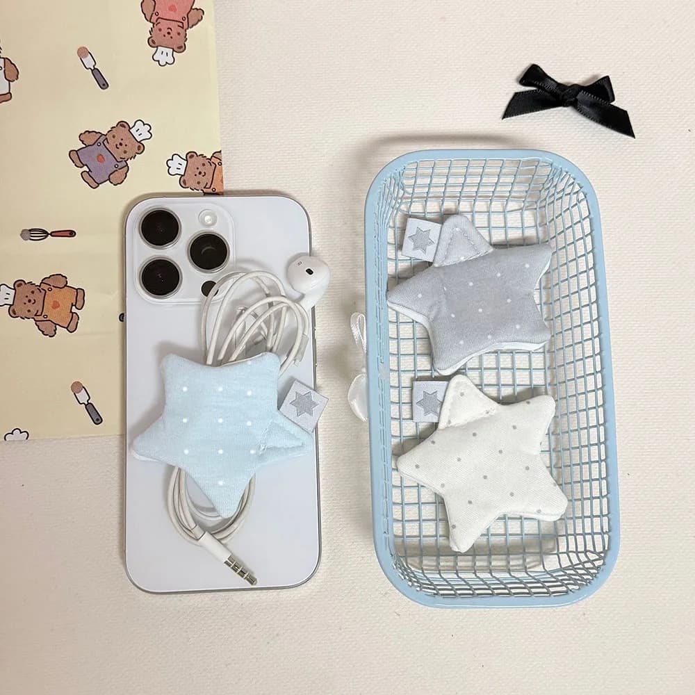 Fabric Tomato Cable Organizer Wired Headphone Data Cable Organizer Decoration Multifunctional Storage Buckle Home Office Storage