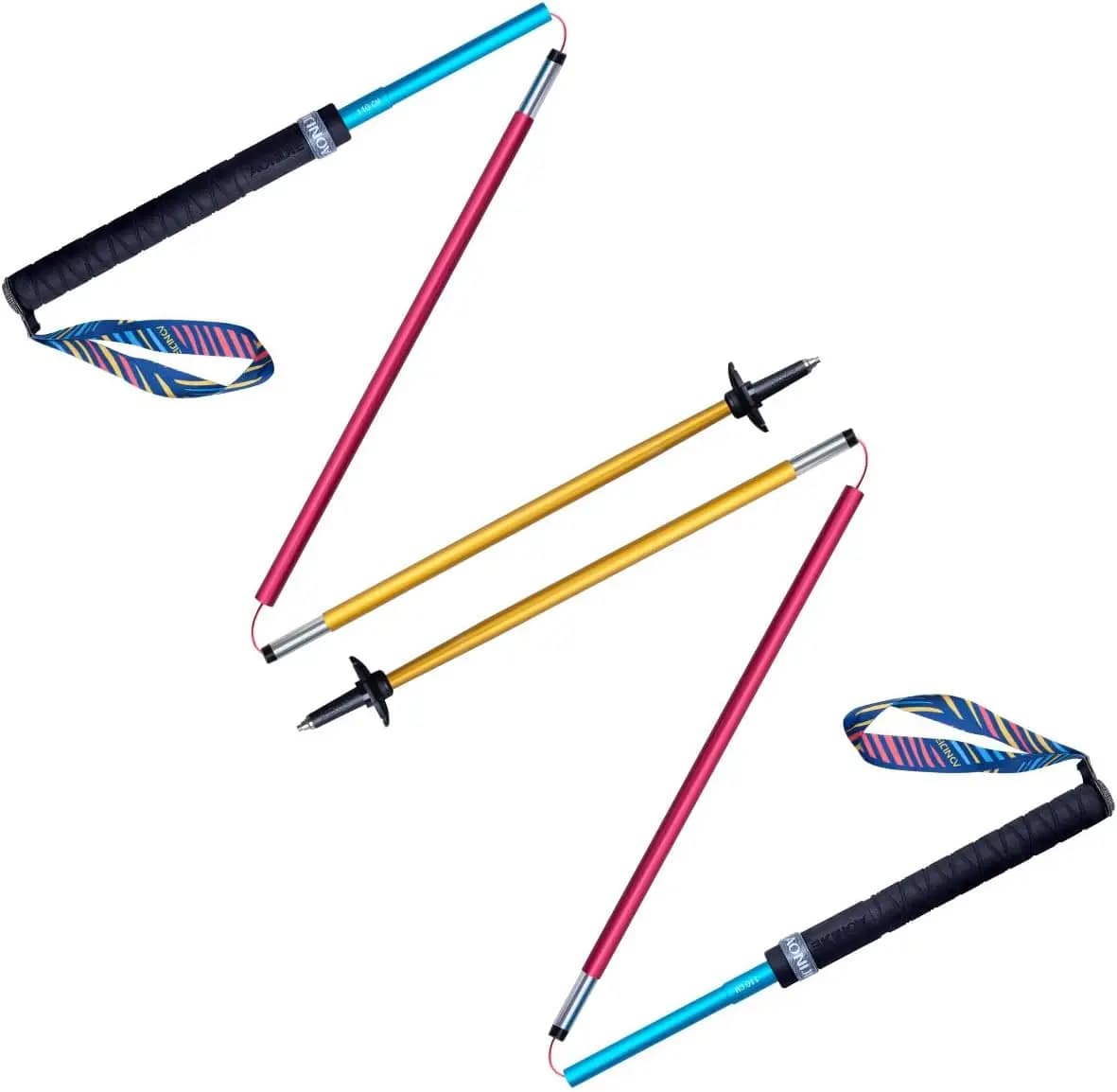 Ultralight Trekking Sticks in Aluminium Alloy 7075 with Fast Closure for Hiking and Walking