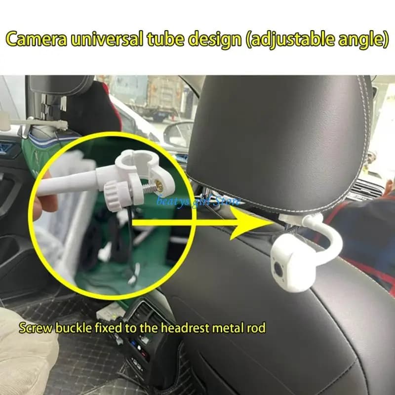 C7AB 7" Vehicle Baby Safety Monitor Night Visibility Fast Transmission Adjustable Mount For Multiple Child Family Travel