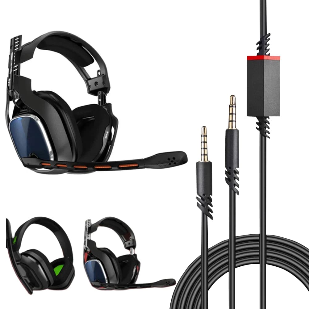 Replacement Audio Cable for Headphones Online Mute Cable for Astro A10 A30 A40TR A50 for PS4 controllers
