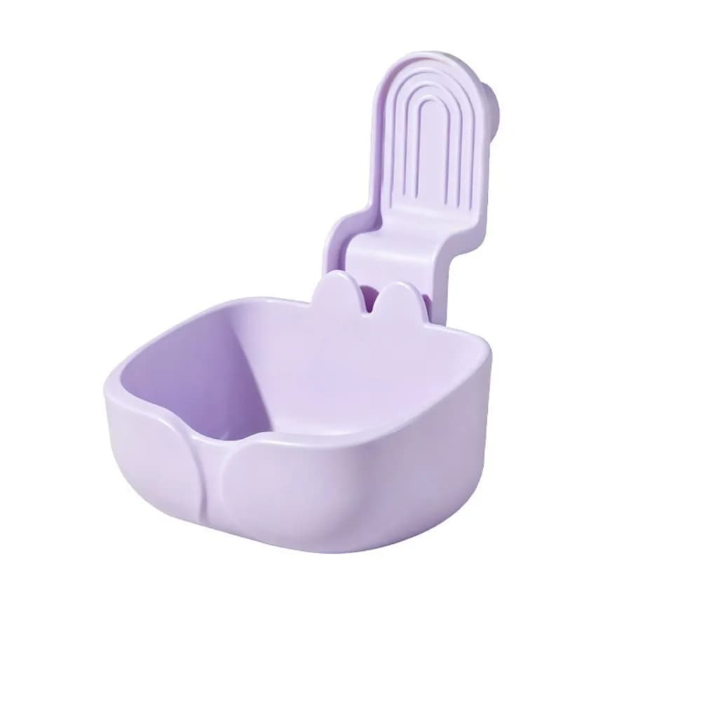 Stable Large Capacity Rabbit Food Bowl Non Tip Over Hangingc Rabbit Feeding Dish Bite Resistant Detachable Small Pet Feeder Bird