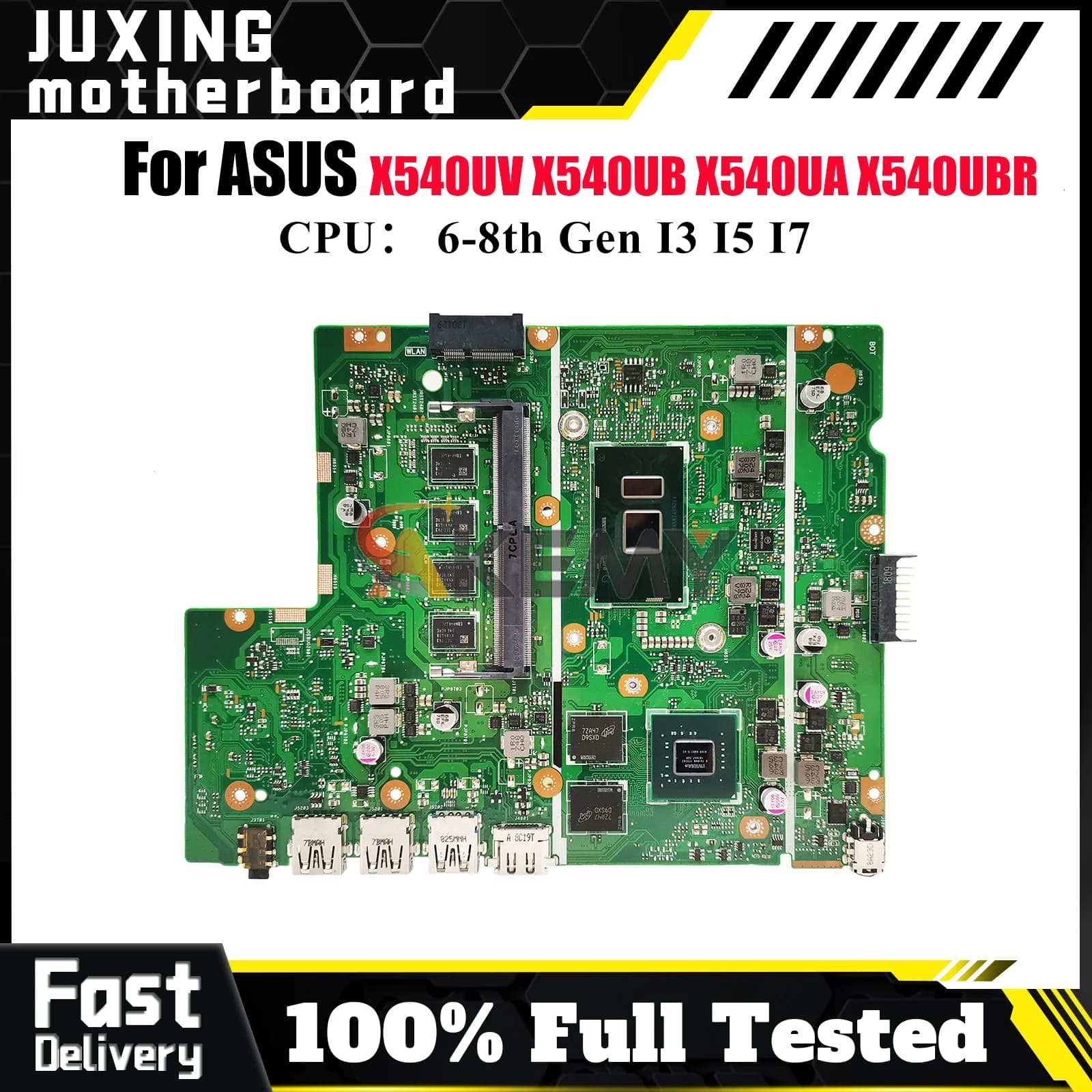 X540UV Scheda Madre Del Computer Portatile Per ASUS X540U R540U X540UBR F540U X540UB X500U K540U P540U A540U X540UAR Scheda Madre Con I3 I5 I7 CPU