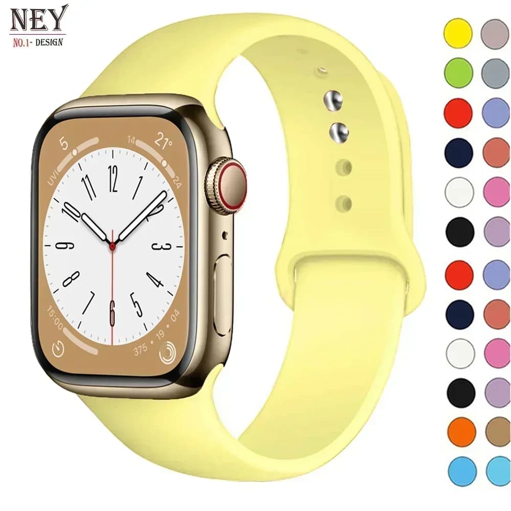 Cinturino in Silicone per cinturino Apple Watch 44mm 45mm 40mm 41mm 42-38mm 45mm bracciale sportivo serie iwatch 8 7 6 5 4 3 SE 9 Ultra 2 49mm