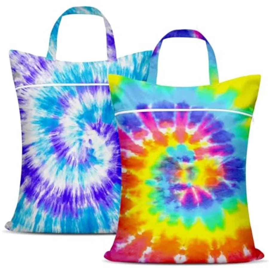 2 Pcs Large Travel Laundry Bag Waterproof With Handle - Washable for Dirty Clothes, Wet Dry Bag for Bathing Suit, Workout, Gym,