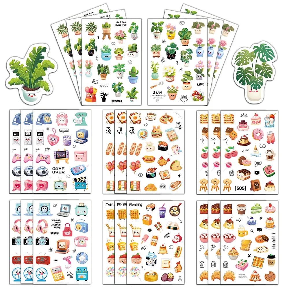 8PCS Cartoon Cute Element Widget materiale piccola icona abbellimento conto a mano materiale Notebook bagagli adesivi