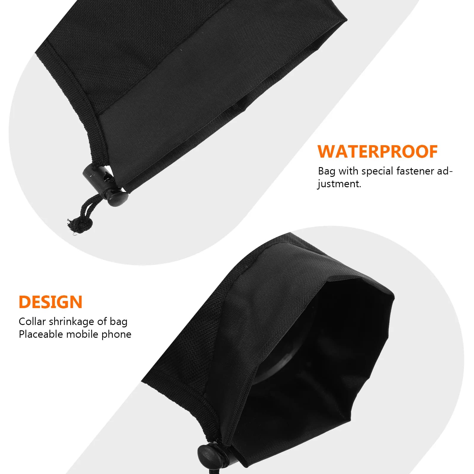 Alpenstocks 2-piece bag Robusta waterproof transport case for hiking Porta bastoncini Trekking bag Alpenstocks Black