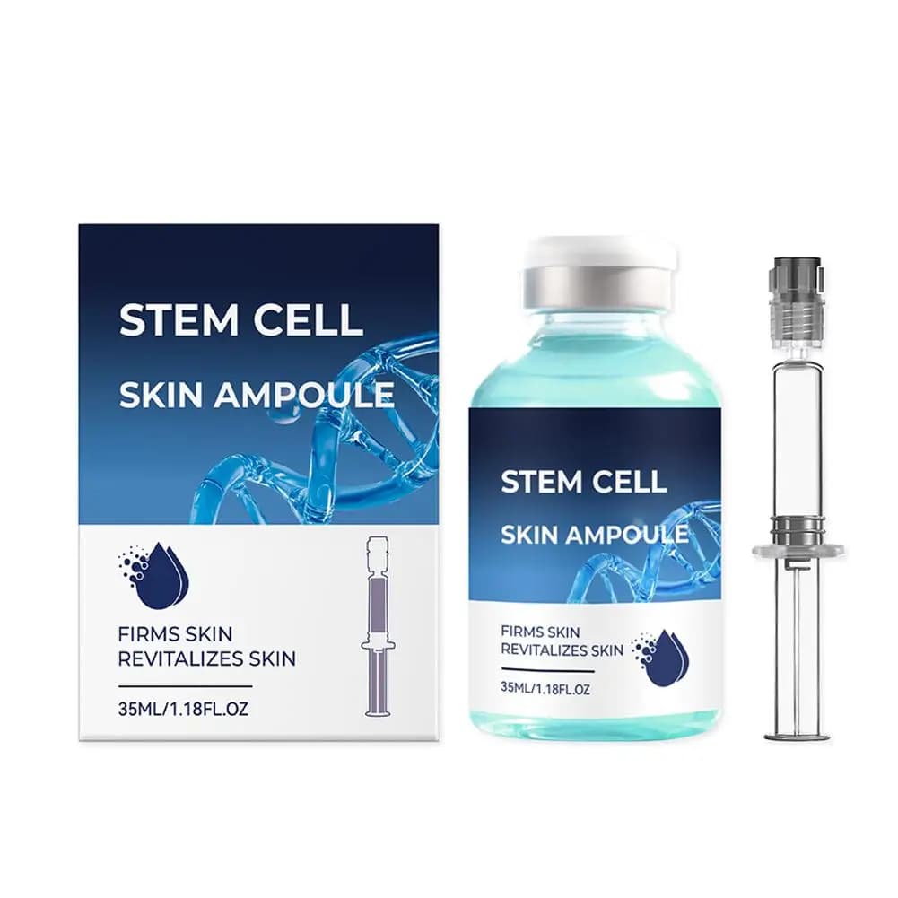 Siero in Fiale Viareline con Cellule Staminali, Stimola la Rigenerazione di Collagene ed Elastina, Rassoda la Pelle, Riduce le Rughe Sottili, Idratazione Profonda