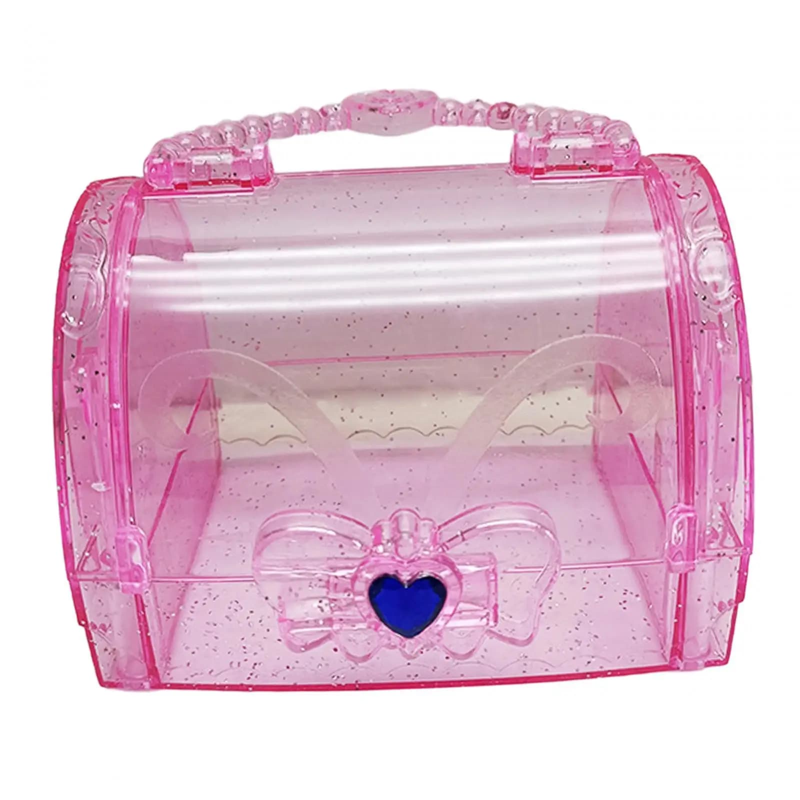 Scatola portaoggetti con manico per orecchini, collane, accessori per capelli, custodia per attrezzi, giocattoli, tiare, forniture artistiche da scrivania