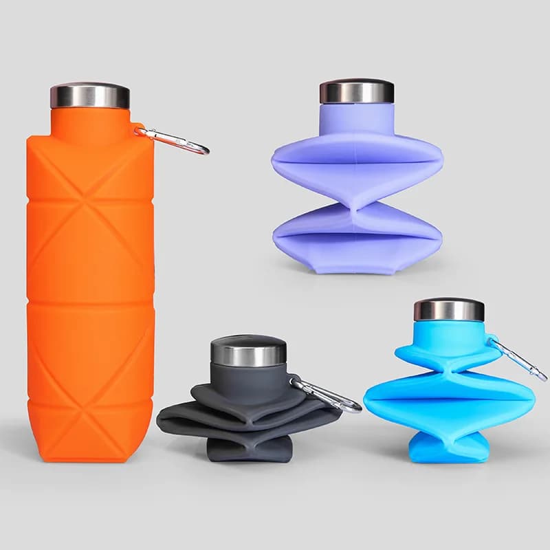 1 pz tazza pieghevole con diamante in silicone 700 ml tazza per sport all'aria aperta bottiglia d'acqua portatile per uso domestico all'aperto tazza d'acqua pieghevole