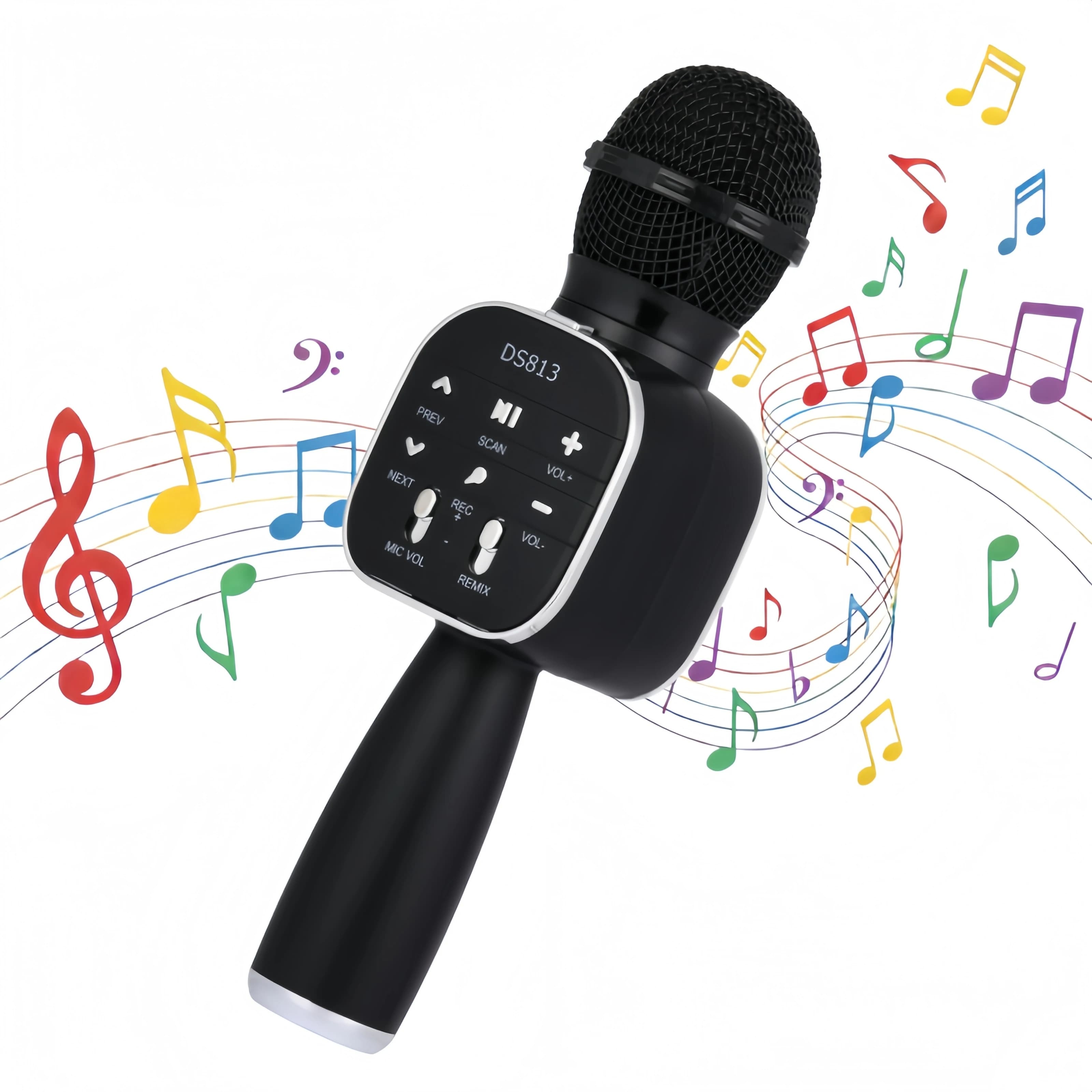 Microfono per karaoke wireless Bluetooth, altoparlante per microfono per karaoke portatile portatile 3 in 1, festa in casa per tutti gli smartphone