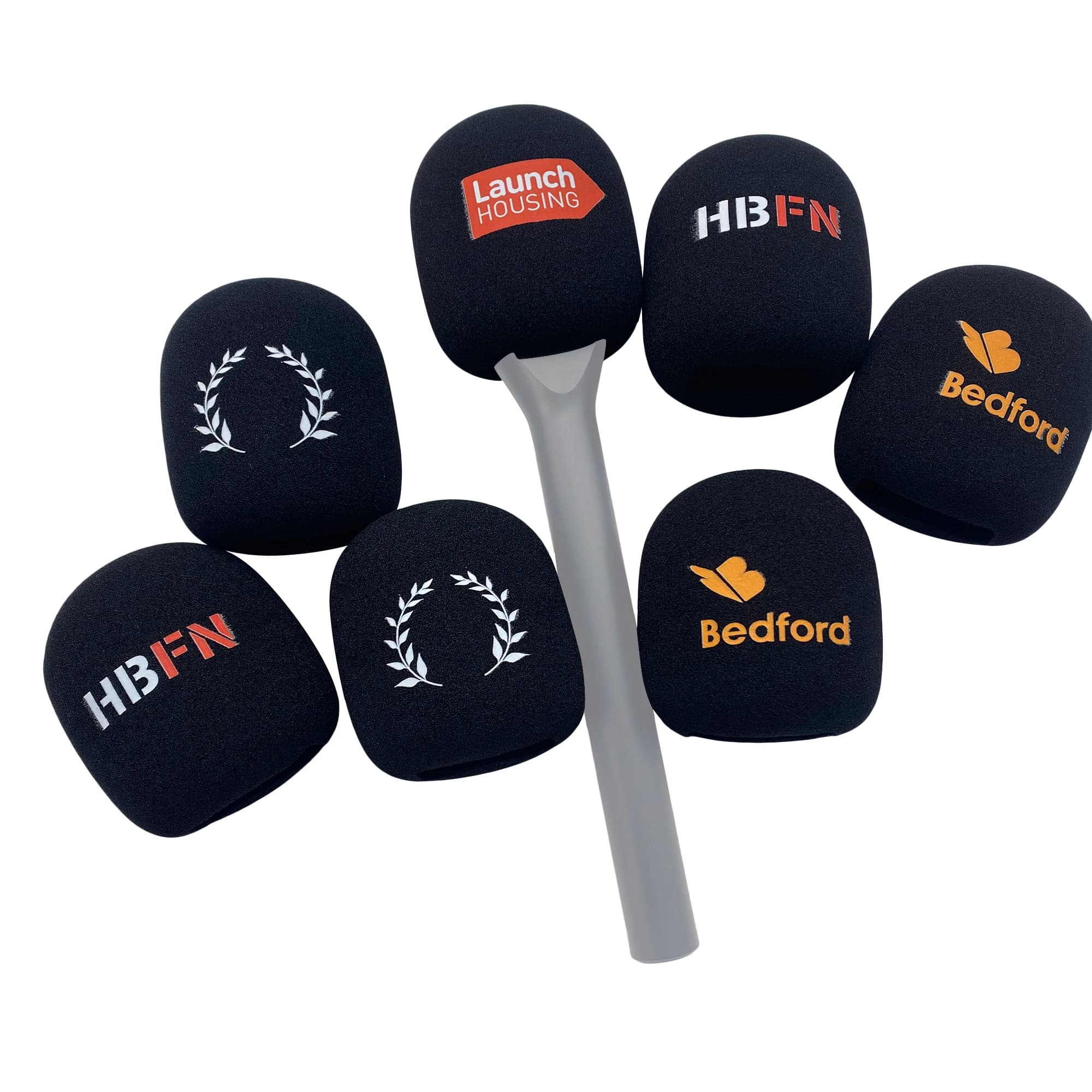Filtro anti-pop Dead Cat Microfono Stampa in spugna Copertura personalizzata Mark Mic Parabrezza Logo Parabrezza in schiuma per RODE Wireless GO II