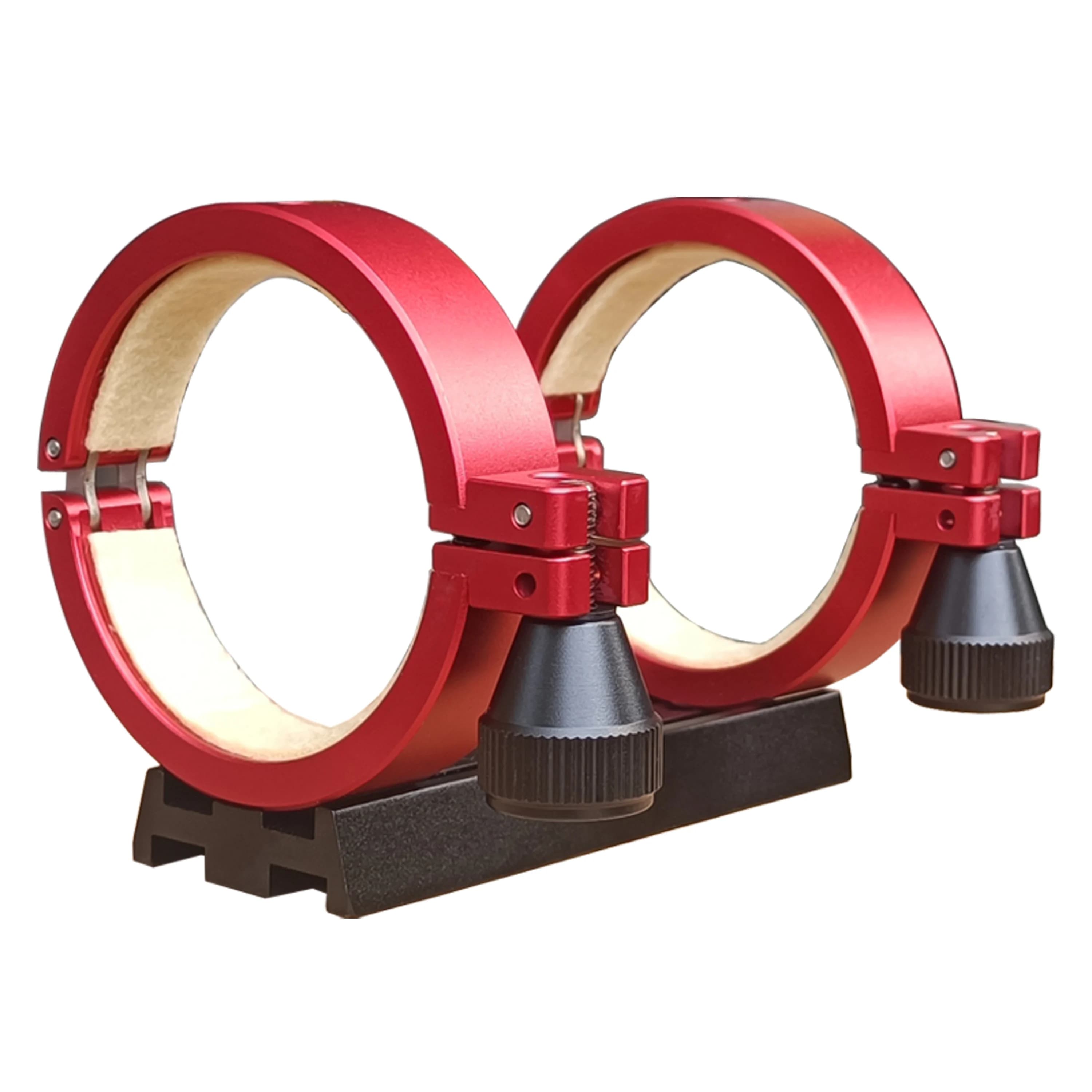 Kson Classic Red 63mm Telescope Rings Secure Universal Tube Clamps for Refractors Optical Tube