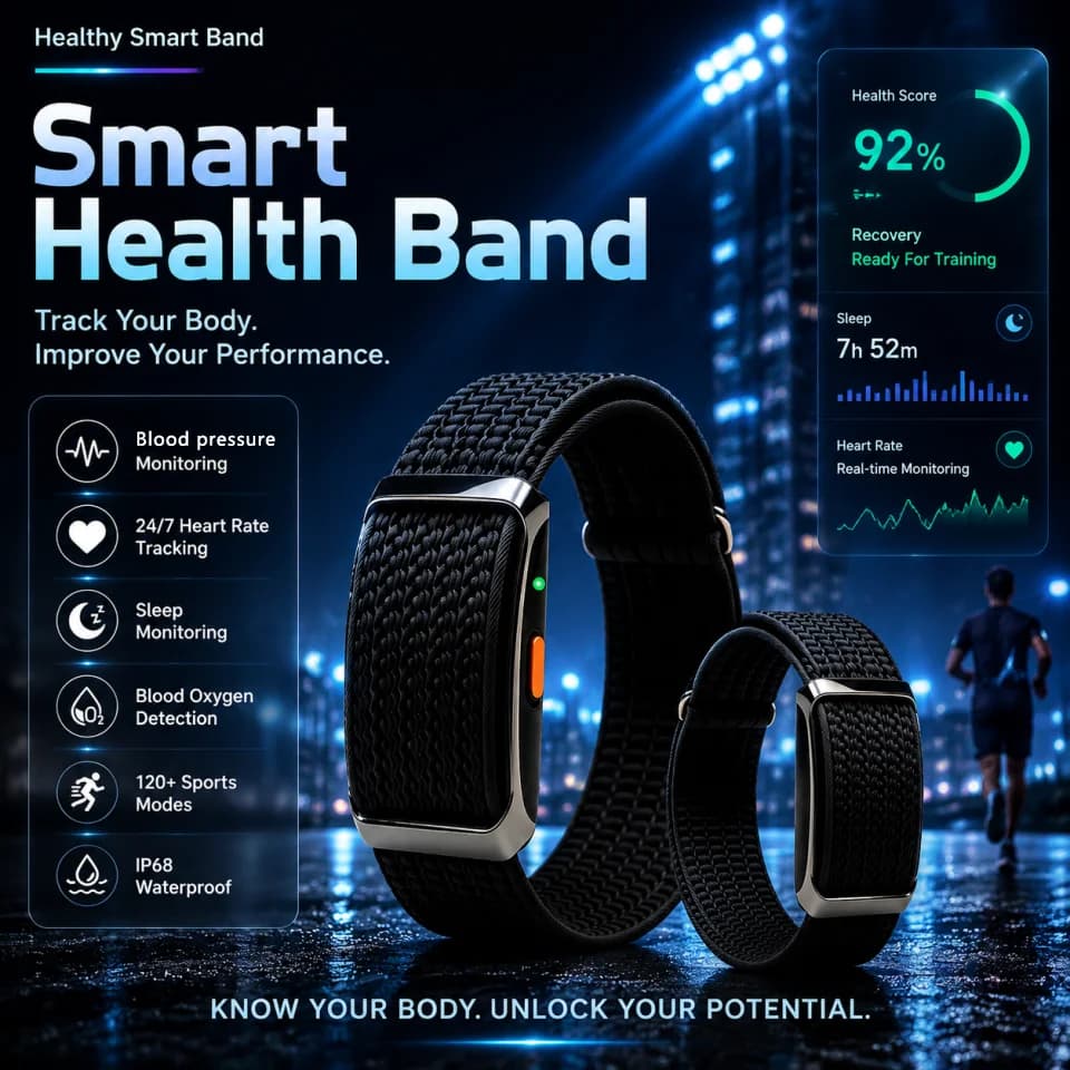 Ultra Light No Screen Smart Bracelets Men Heart Rate Health Monitor IP68 Waterproof Smart Sport Band Fitness Tracker Smart Watch