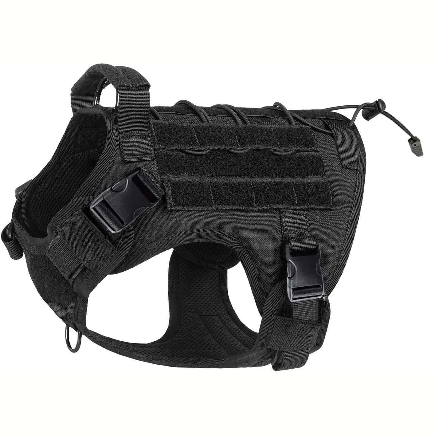 Pettorina per cani, Pettorina tattica per cani con manico, Gilet per cani senza servizio con pannelli con gancio e anello, Pettorina per gilet per cani regolabile per Wa
