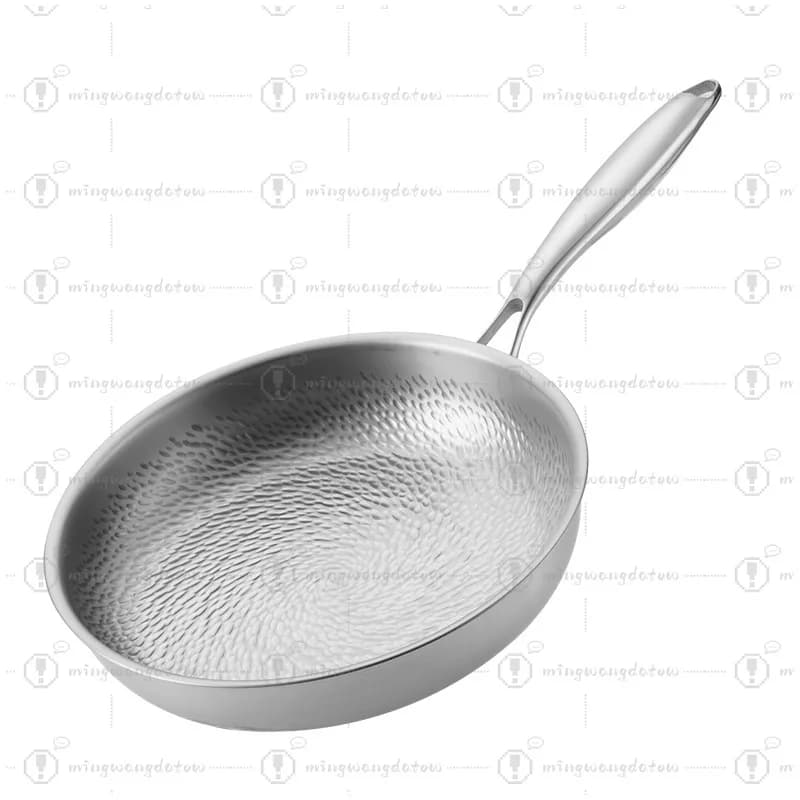 Padella Antiaderente in Titanio Puro Martellato, Senza Rivestimento per Uova, Bistecche e Cucina Quotidiana