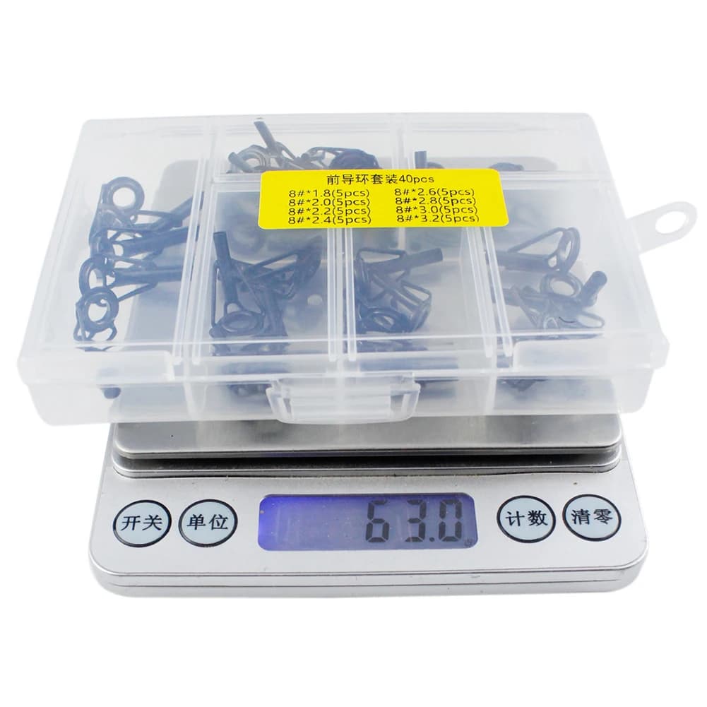 Repair Kit for Canna Fishing: 40x Rings Guide Wire and Rings Terminals for Canna