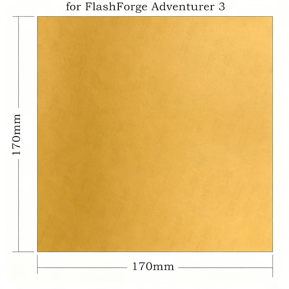 3D Printer PEI Sheet 170x170mm for FlashForge Adventure 3 3D Printer Build Surface with Adhesive Tape PEI Ultem1000 Sheet