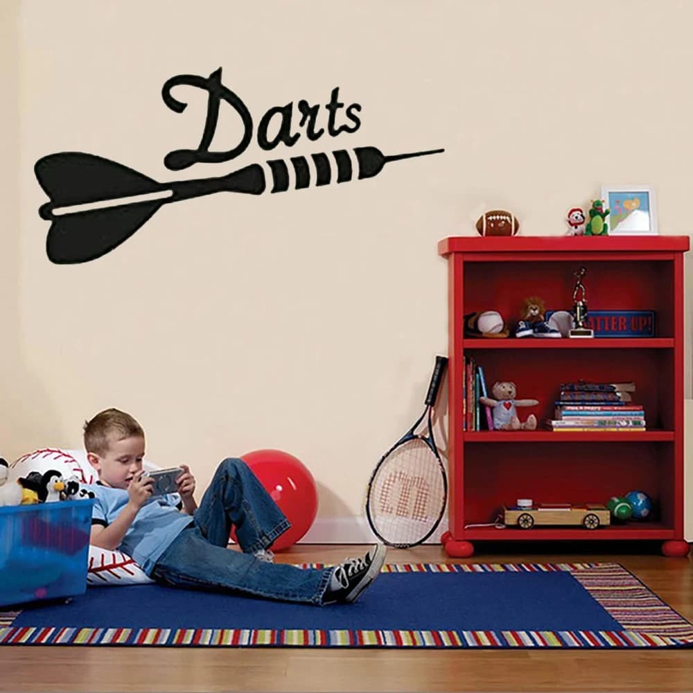 Adesivi in vinile da parete freccette Sport Target Board Arrow Aim Game Play decalcomanie murali per bambini decorazione camera da letto Poster Art