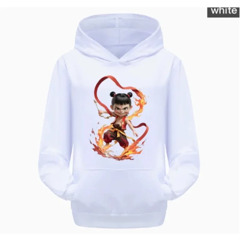 2025 Nuovo Cosplay Moda Ragazza Felpe Nezha Felpe Bambini Camicia a maniche lunghe Pullover con cappuccio Autunno Ragazzi Maglione Streetwear 4