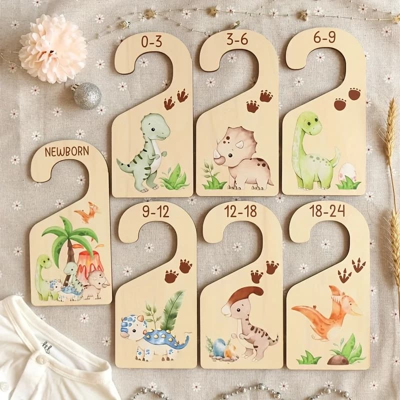 Set of 7 Dinosaur Theme Dresses, Armadio Organizers, Newborn Dresses