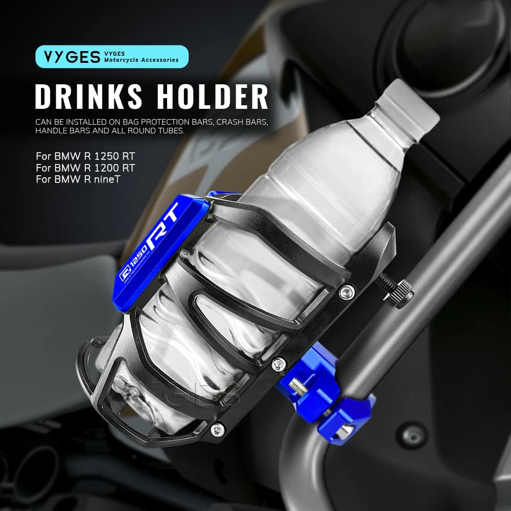Portaborraccia per bevande moto portabottiglie portabicchieri per BMW R 1250 RT R1250RT R 1200 RT R1200RT R nineT RnineT