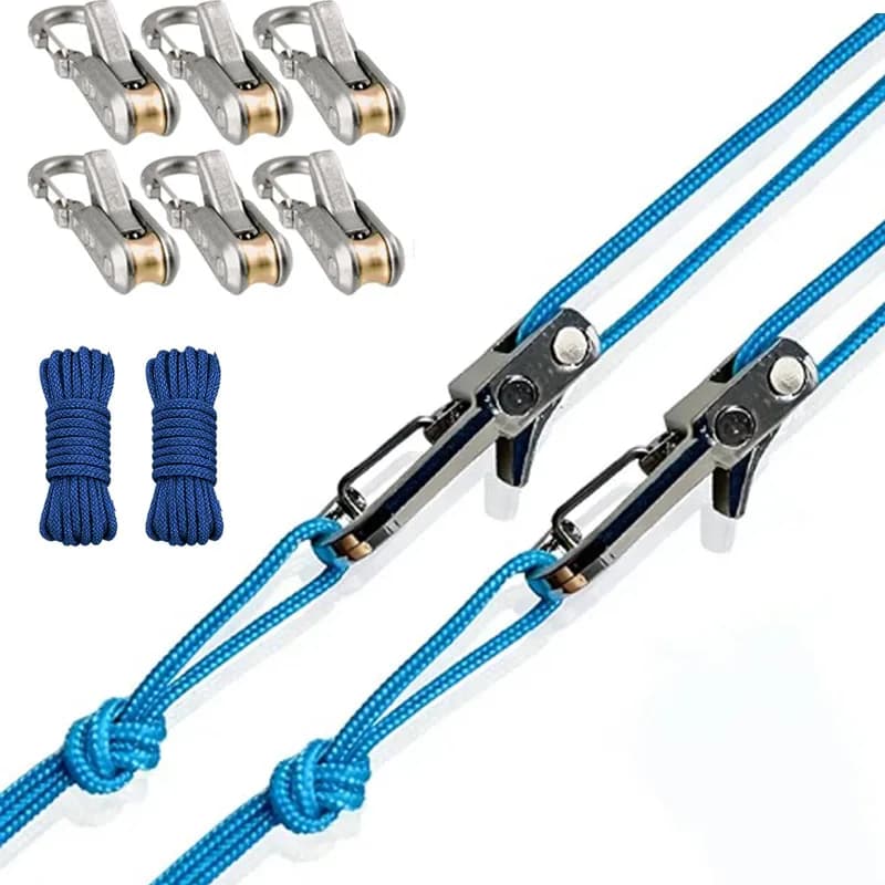 Tenditore per Corde Resistente con Cinghia Retrattile Regolabile per Tende, Amache, Barche e Attrezzature da Campeggio