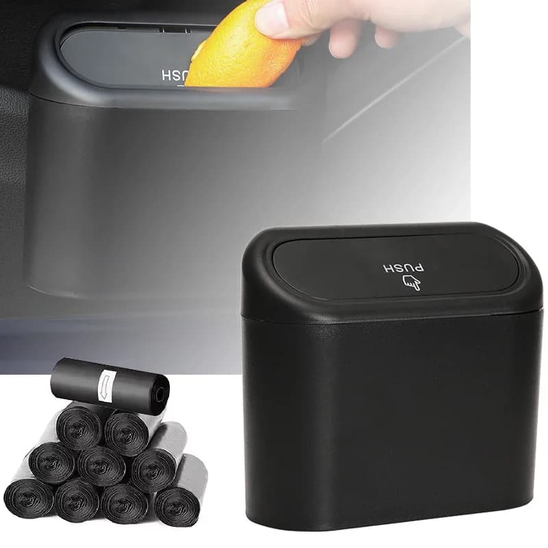Pattumiera per auto da 1/2/3 pezzi (con coperchio) contiene 60 (300) sacchetti della spazzatura, pattumiera per auto piccola, mini accessori per auto a prova di perdite Kombin