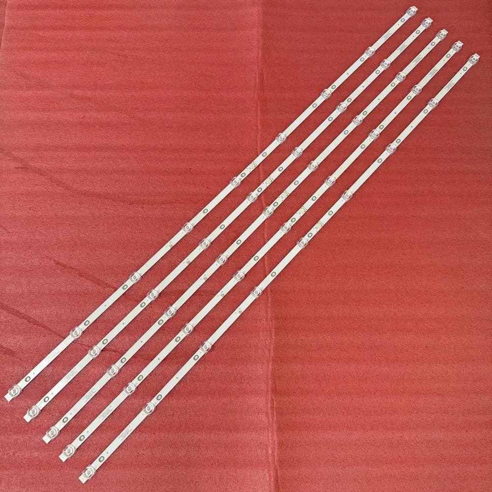 5 pz/set strisce di retroilluminazione a LED per POLAROID POL5502UWE ZN55C09D5 21187 V3.1-0S