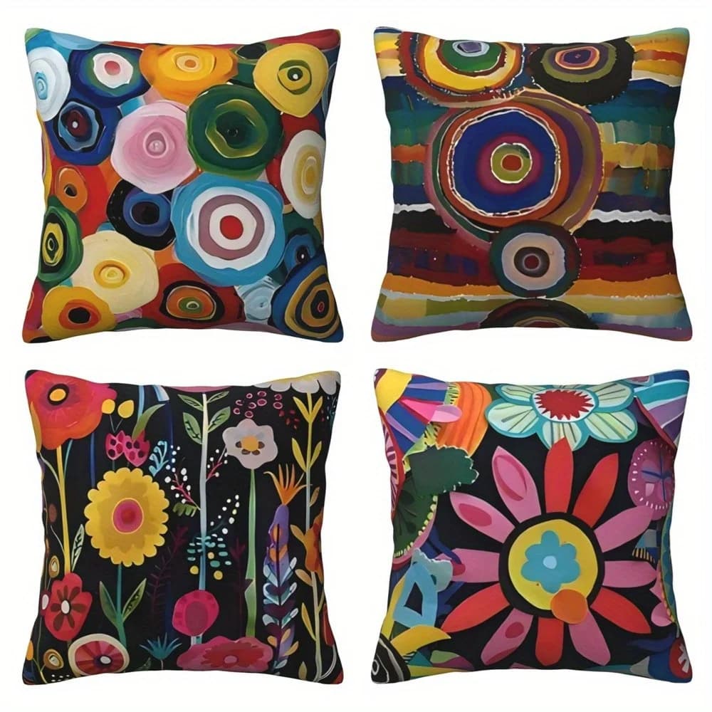 Abstract geometric dot patterns Single-sided printing Short plush Suitable living rooms bedrooms sofas (excluding pillow cores)