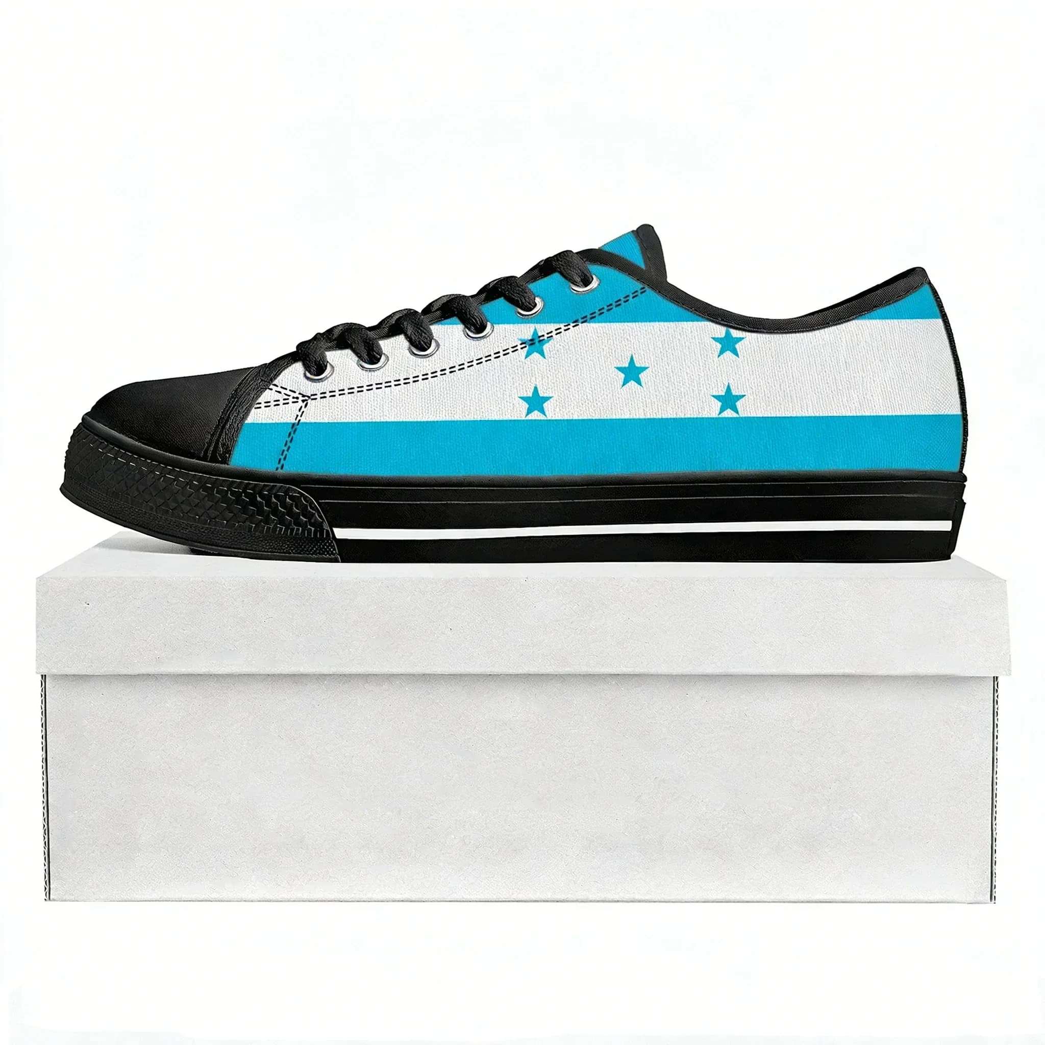 Honduran Flag Low Top Sneakers Mens Womens Canvas Sneaker Honduras Prode Casual Couple Shoes Custom Shoe