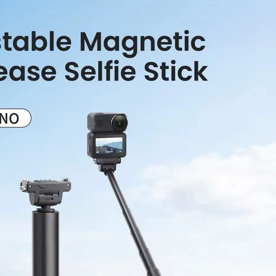Asta per selfie a sgancio rapido bidirezionale per DJI Osmo Action 4/5Pro/6/Nano/360 – Monopiede regolabile