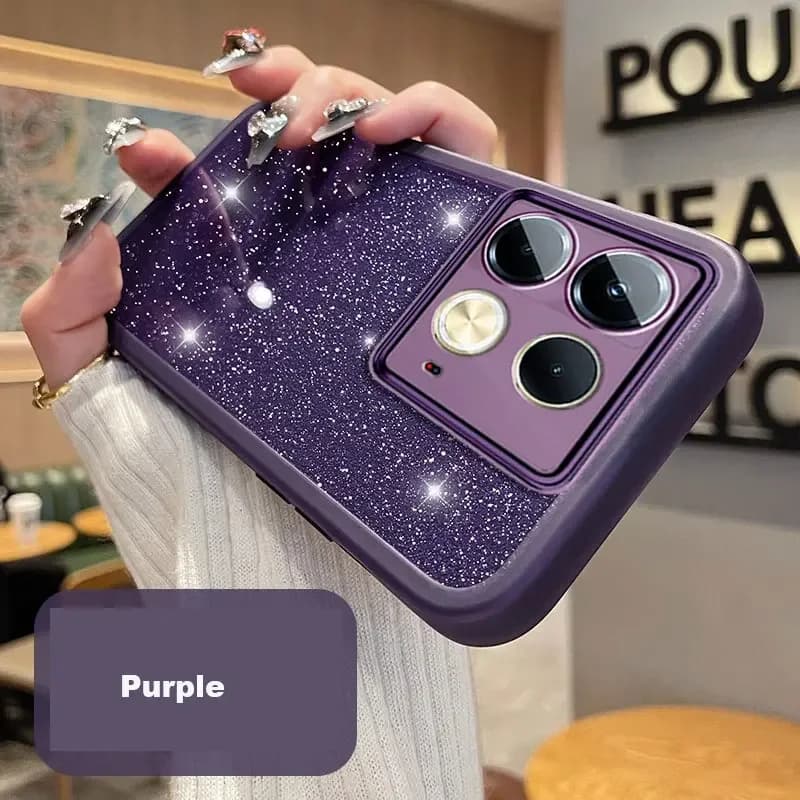 Custodia per telefono in silicone glitter per Infinix Note 40 Pro Plus 4G 5G 40X HOT 50 Pro Plus 50I 40I 4 5G TPU Protezione per lenti Cover morbida