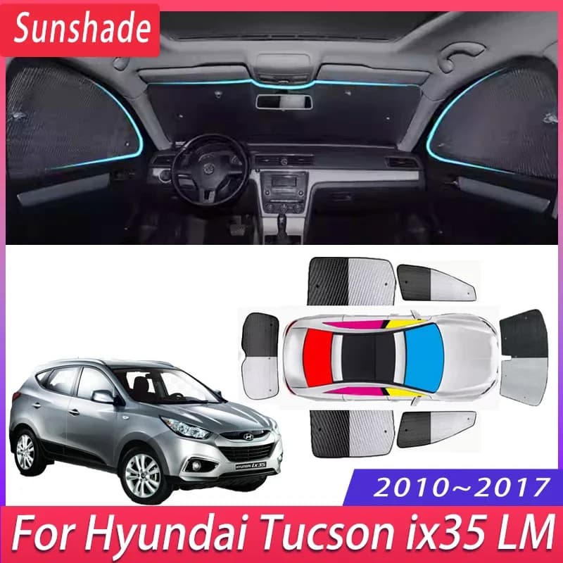 Auto Parasole Per Hyundai Tucson ix35 LM 2010 ~ 2017 2011 Isolamento termico Protezione solare Parasole Parabrezza Visiera Accessori auto