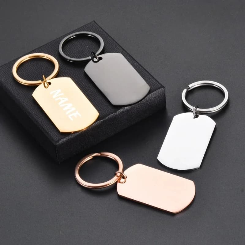 Metal keyring with custom stainless steel logo, vacuum, customize room number, keyring with laser engraving, car bag keychain